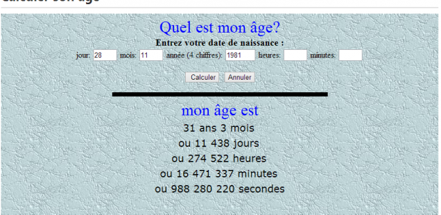 [humour] calculer son age
