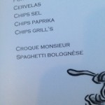 Humour : Carte d'un resto